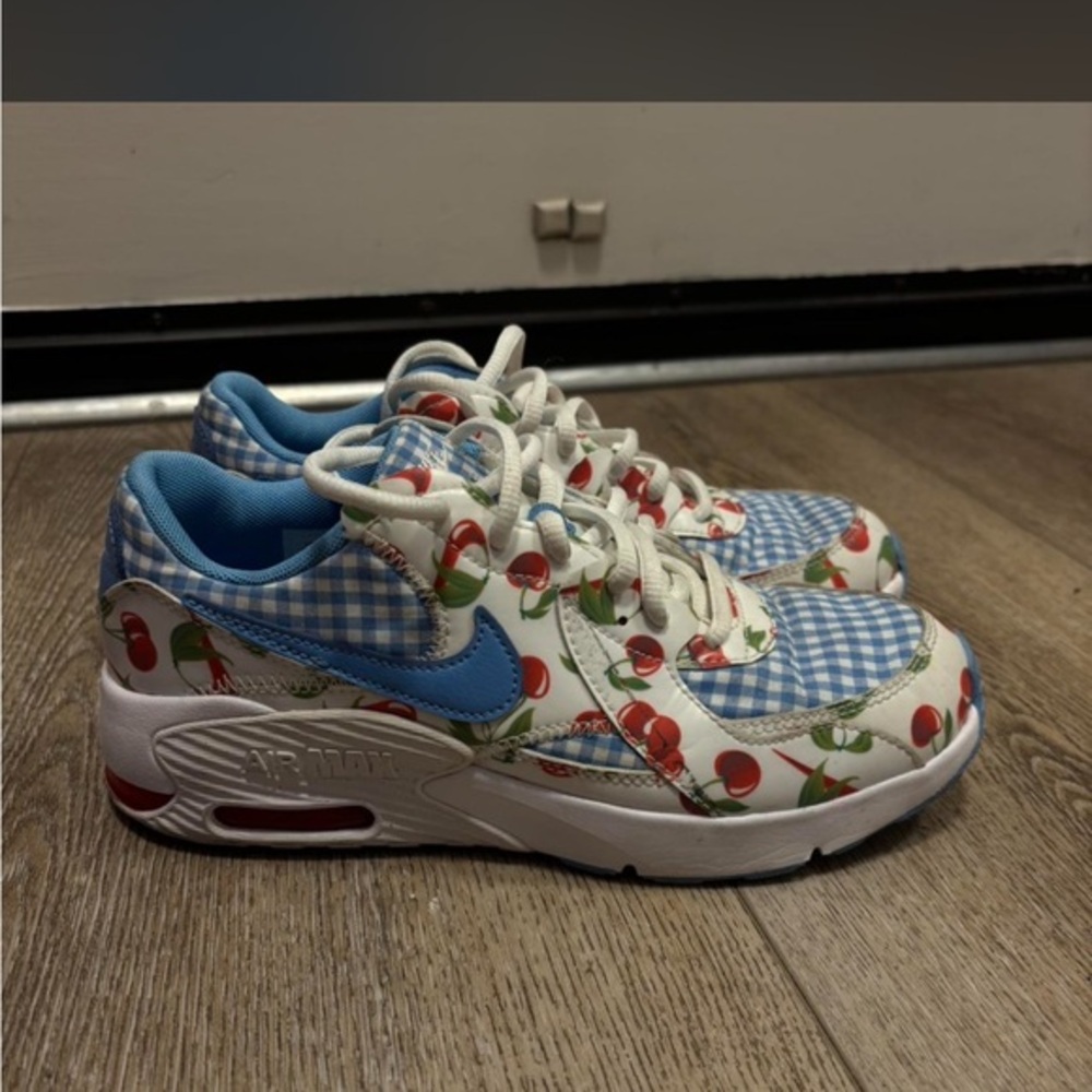 Nike Gingham and Cherry Print Sneakers 4.5Y
